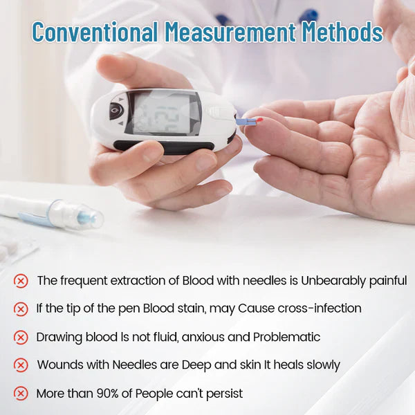 【OFFICIAL STORE】Oveallgo™ New GlucoSense Non-Invasive Laser Blood Glucose Meter 【99.9%Accuracy👍Latest R&D in Medical Technology】